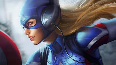 1920x1080px 1080p Free Download Captain America Blonde Genderbend