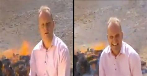 reporter stands down wind of burning drugs and gets baked