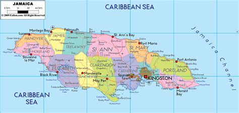 jamaika touristische karte