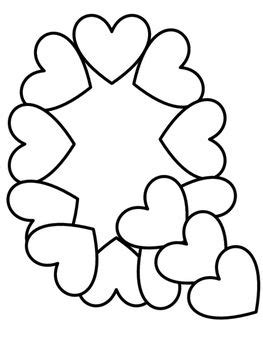 queen  hearts template heart template coloring pages templates