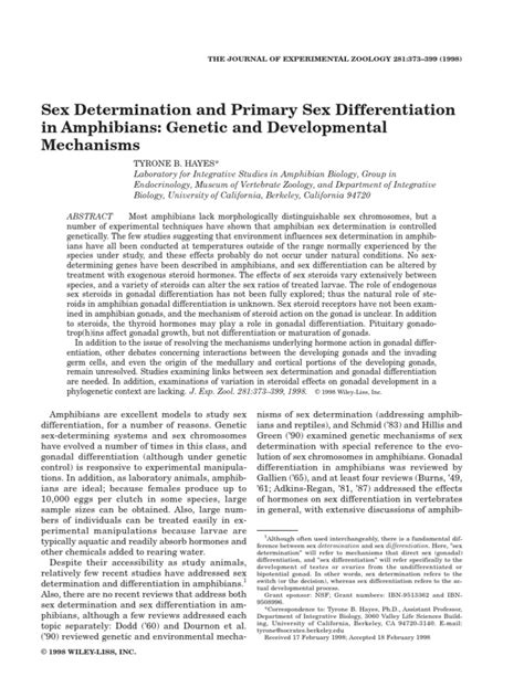 sex determination and primary sex differentiation in amphibians