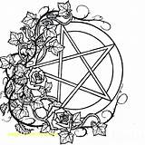 Wiccan Pagan sketch template