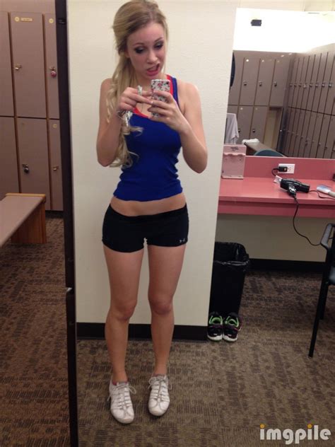 Sweet Girl Taking Selfie In Jogging Gear Blue Outfit Imgpile