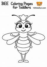Bee Coloring Kids Pages Queen Bees Fun Game Printables 123kidsfun Worksheets Preschool Visit sketch template