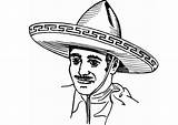 Sombrero Coloring Pages Kids Large Edupics sketch template