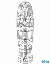 Sarcophagus Printable Egyptian Ancient Coloring Line Work sketch template