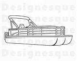Pontoon Boat Fishing sketch template