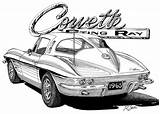 1963 Stingray Seel Chevy Posters Classiccarsnnews sketch template