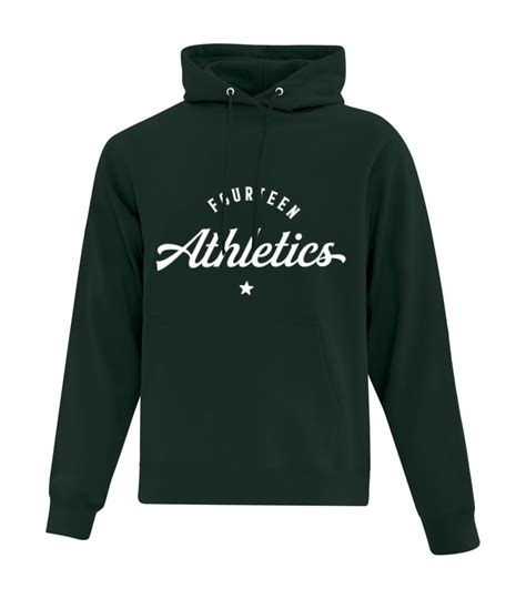 classic hoodie dark green fourteen athletics