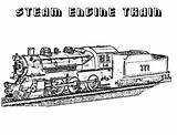 Coloring Steam Train Engine Railroad Size Color Print sketch template
