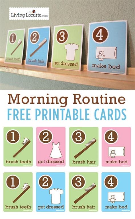 printable routine cards  printable templates