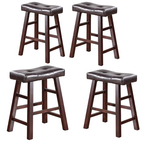 set   barstools bar stool kitchen counter height wooden espresso color  high walmartcom