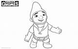 Coloring Pages Sherlock Gnomeo Gnomes Line Drawing Printable Kids sketch template