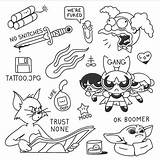 Tattoos Ignorant Tattoo Flash Sheet Choose Board Kaydan sketch template