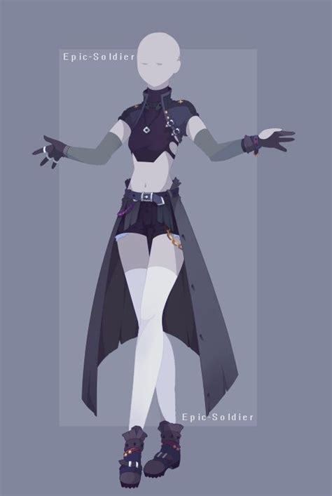 outfit adoptable  closed  epic soldier  deviantart drawing anime clothes art