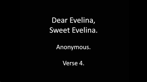 dear evelina sweet evelina sung youtube