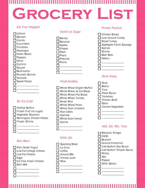images  simple printable grocery lists blank grocery list