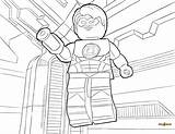 Coloring Lego Pages Printable Superhero Super Dc Heroes Universe sketch template