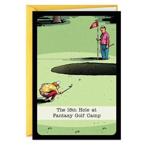 fantasy golf camp funny birthday card in 2020 golf camp funny