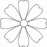 Petal Coloring Daisy Flower Yellow Template Popular sketch template