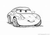Coloring Pages Cars Disney Sally Racing sketch template