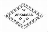 Arkansas Coloring Flag Pages Kids State sketch template