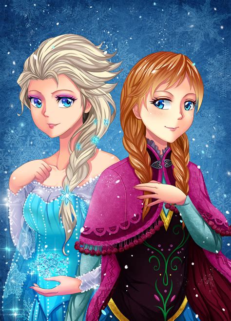 Elsa And Anna Frozen By Gin 1994 On Deviantart