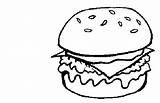 Burger Coloring Pages Hamburger Food Printable Para Colorir Desenho Lanche Clipart Kids Color Disney Print Fast sketch template