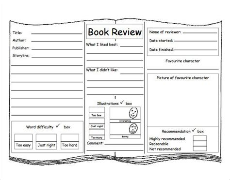 sample book review template   documents   word book