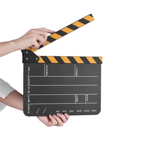 studio video recording accessories film clapboard  film cut board erase acrylic director tv