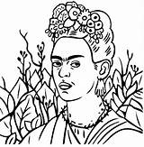 Frida Kahlo Khalo Embroidery Patterns Dibujar Riscos Ilustrar Pinturas sketch template