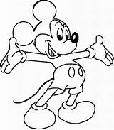 Mickey Mouse Drawing Cartoon Easy Kids Line Drawings Coloring Outline Micky Draw Cartoons Step Minnie Sketch Pages Disney Mini Paintingvalley sketch template