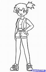 Pokemon Coloring Pages Misty Drawing Trainer Popular Library Clipart Coloringhome Comments sketch template