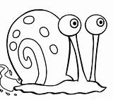 Spongebob Coloring Squarepants Pages Gary Printable Snail Pet sketch template