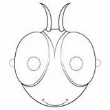 Colorare Chinche Maschera Bambini Disegni Grasshopper Insetto Bugs Insetti Camas Costumes Ouvrir sketch template