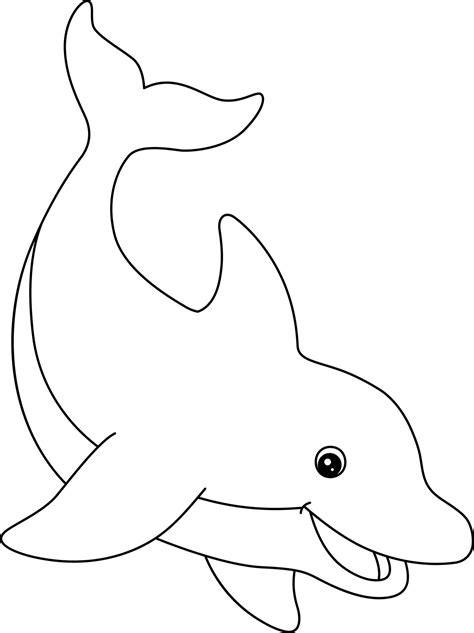 pagina  colorear de delfines aislada  ninos  vector en