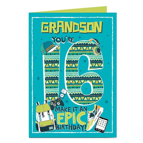 buy personalised 16th birthday card epic birthday for gbp 1 79 4 99