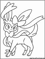 Sylveon Pokemon Coloring Pages Getcoloringpages sketch template