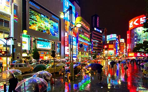 tokio japon asia noche luces edificios wallpapers hd desktop
