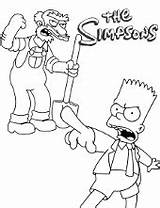 Bart Simpson Slingshot sketch template