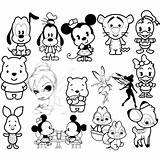 Disney Characters Cute Drawing Collage Drawings Cartoon Pixar Getdrawings Movie Chibi sketch template