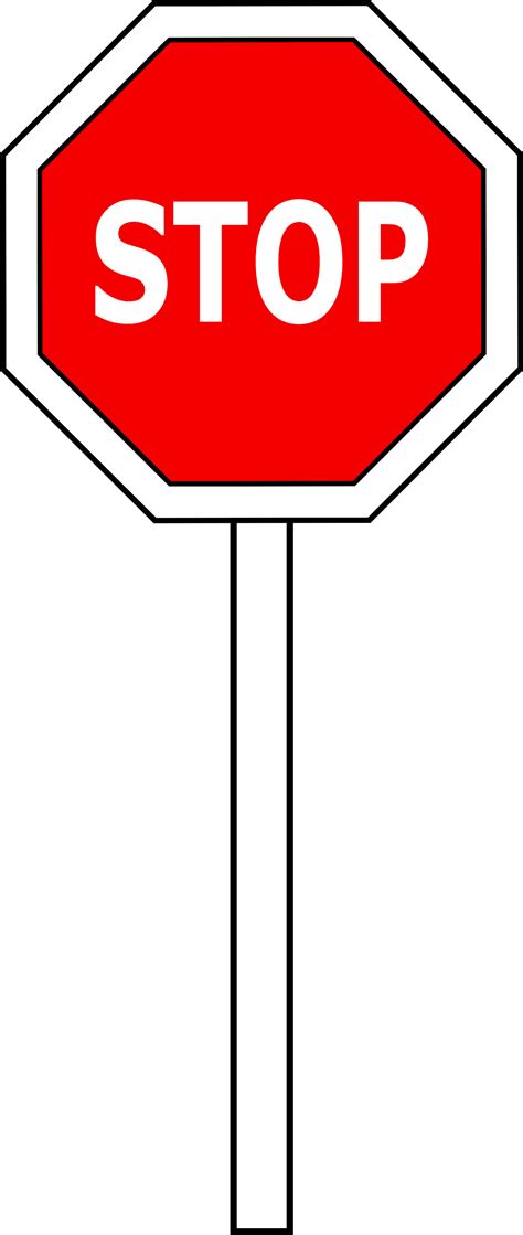 stop sign outline clipartsco
