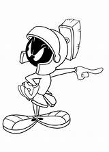 Marvin Looney Tunes Marciano Martian Marsmensch Ausmalen Karikaturen Bugs Merrie Melodies Zeichnungen Azcoloring Lapiz Klassische Designkids sketch template