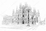 Duomo Colorare Cathedral sketch template