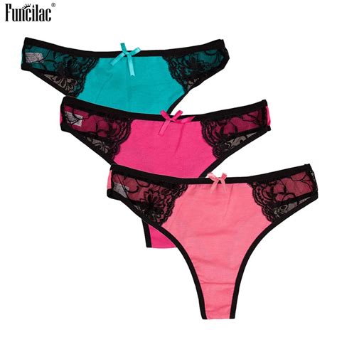 Buy Funcilac Women Lace Underwear Sexy Cotton G