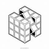 Rubik Cubo Página Ultracoloringpages sketch template