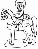 Cowboy Coloring Pages Kids Printable sketch template