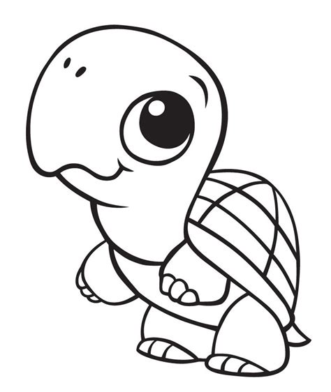 cute baby turtle coloring page  printable coloring pages  kids