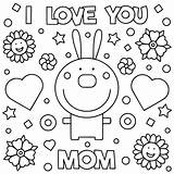 Mothers Rabbit Maman Meres Taime Fete sketch template