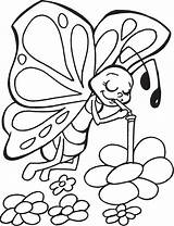 Coloring Pages Printable Butterfly Kids Preschoolers Nectar Sipping Cute Colouring Print Cartoon Butterflies Drawing Getdrawings Buzz16 Source Fancy sketch template